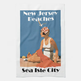 New jersey-stränder ~ Sea Isle City Kökshandduk