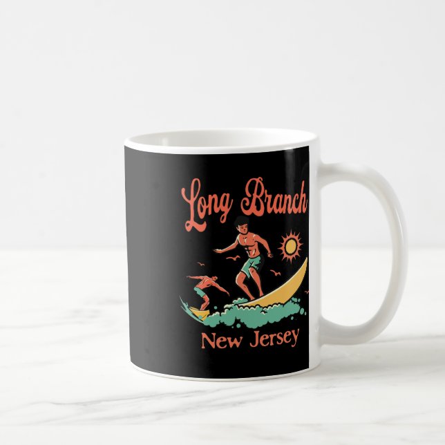 New Jersey Surfar Long Branch Nj Surfing Strand Se Kaffemugg (Höger)