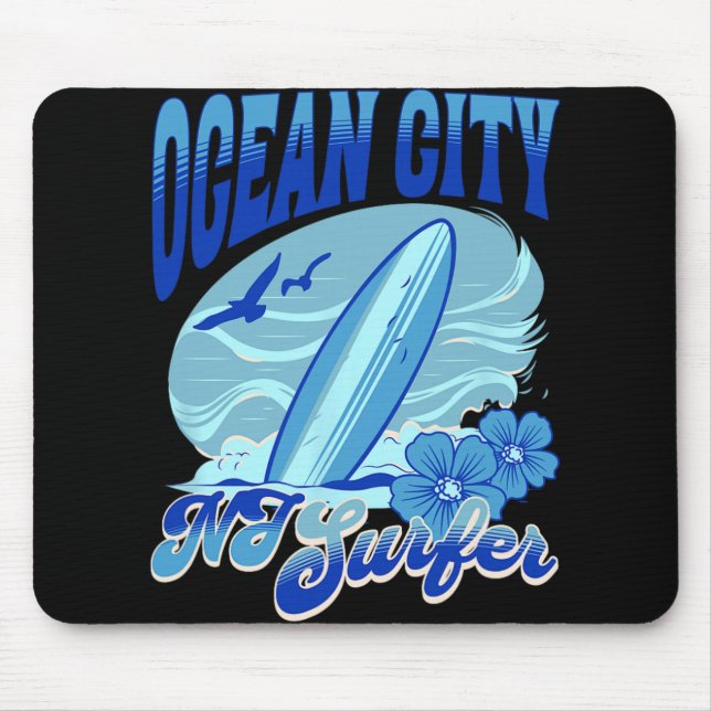 New Jersey Surfer Ocean City Nj Surfing Beach Sand Musmatta (Framsidan)