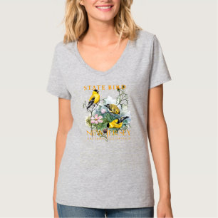 New Jersey Territory Fågel Den Östliga Guldfinken T Shirt