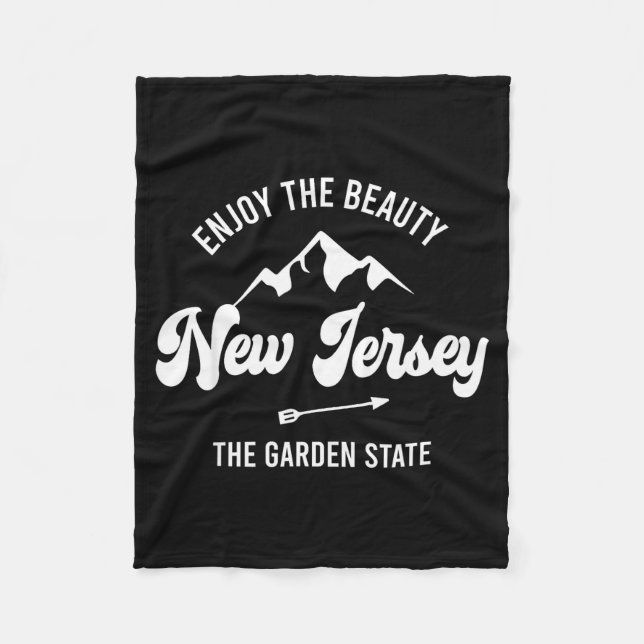 New Jersey - The Garden State - Enjoy The Beauty  Fleecefilt (Framsidan)