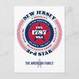 New jersey, Trenton NJ, Patriotic Monogram Vykort