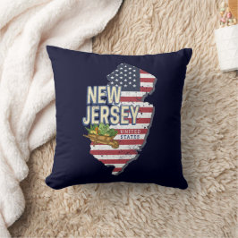 New jersey United Stater Retro Karta USA Souvenir Kudde