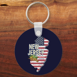 New jersey United Stater Retro Karta USA Souvenir Nyckelring