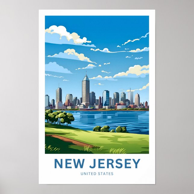New jersey United Stater Travel Poster (Framsidan)