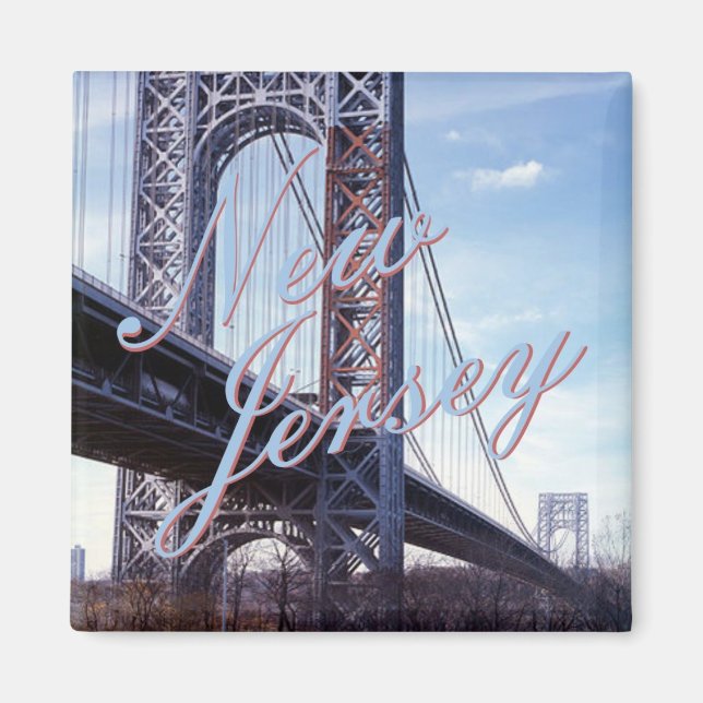 New jersey USA: delstat Souvenir Fridge Magnet (Framsidan)