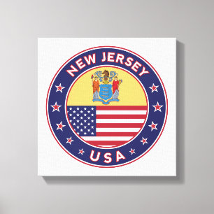 New jersey, USA Stater, New jersey canvas, poster Canvastryck
