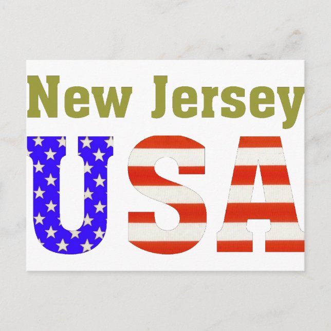 new jersey USA! Vykort (Framsida)