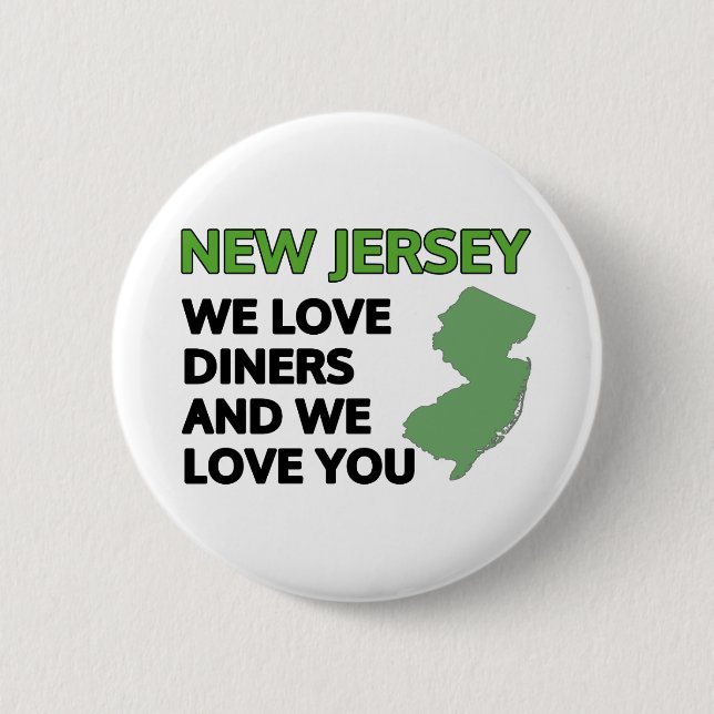 New jersey: Vi kärlek diners och vi kärlek er Knapp (Framsida)