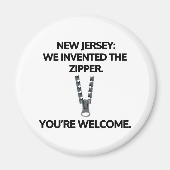 New jersey: Vi uppfann blixten. Magnet (Framsidan)