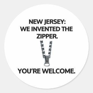 New jersey: Vi uppfann blixten. Runt Klistermärke