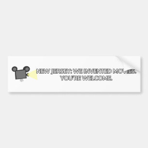 New jersey: Vi uppfann filmer. Bildekal