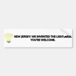New jersey: Vi uppfann glödlampan. Bildekal