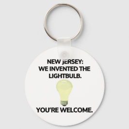 New jersey: Vi uppfann glödlampan. Nyckelring