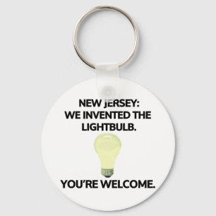New jersey: Vi uppfann glödlampan. Nyckelring
