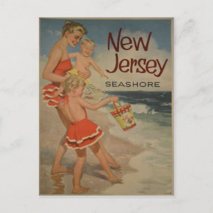 New jersey Vintage resor Poster vykort