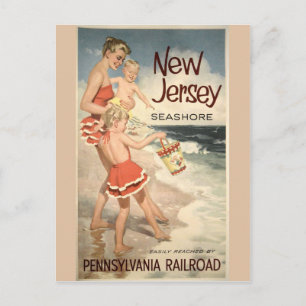 New jersey Vintage resor Poster vykort