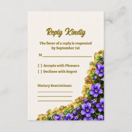 New Jersey Violet Bröllop RSVP-kort OSA Kort