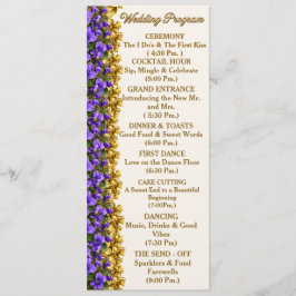 New Jersey Violet Bröllopsprogramkort Program