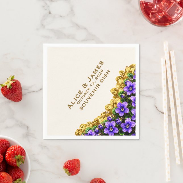 New Jersey Violet Bröllopsservett Pappersservett (Insitu)
