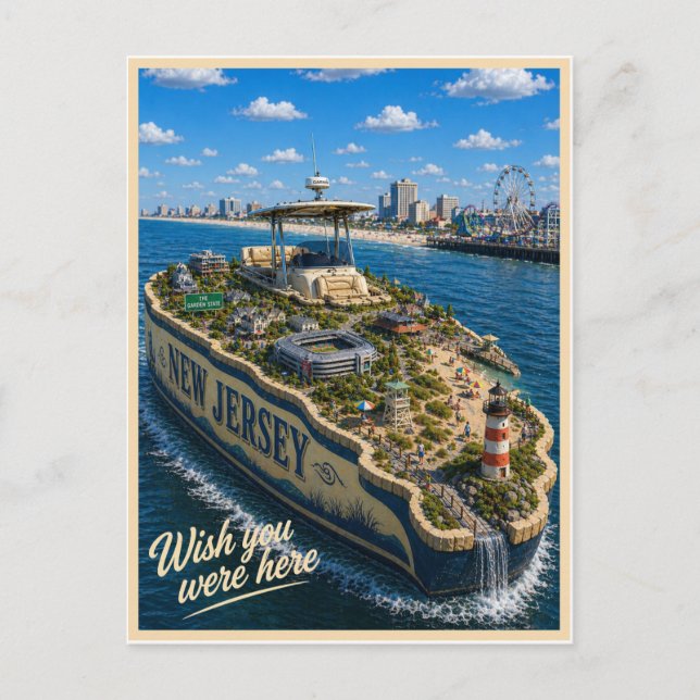 New Jersey | Wish You Were Here | Statserie Vykort (Framsida)