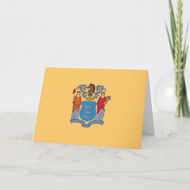 New Jerseyan Flag, Flag of New Jersey Kort (Framsida)