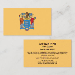 New Jerseyan Flagga, Flagga i New jersey Visitkort