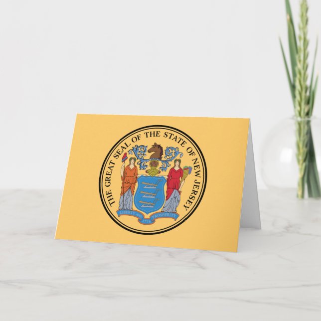 New Jerseyan Seal, Seal of New Jersey Kort (Framsida)