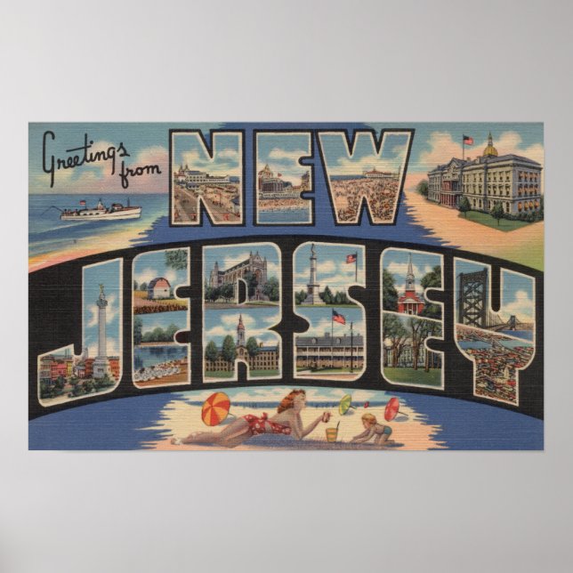 New JerseyLarge Brev ScenesNew Jersey Poster (Framsidan)