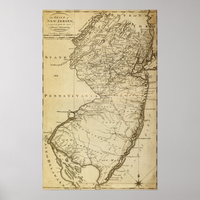 New JerseyPanoramic MapNew Jersey Poster (Framsidan)