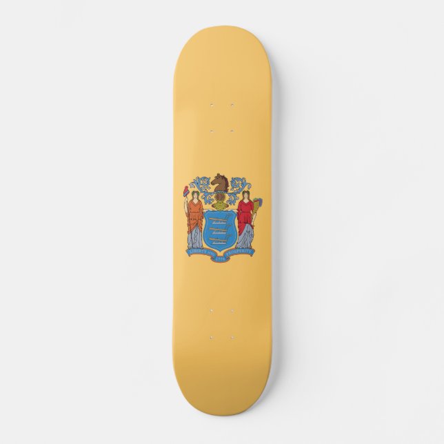New Jerseys statsflagga Mini Skateboard Bräda 18,5 Cm (Framsida)