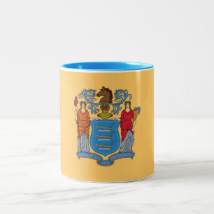 New Jerseys statsflagga Två-Tonad Mugg