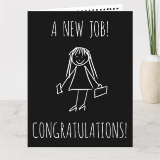 New Job | Woman | Greeting Card Tack Kort