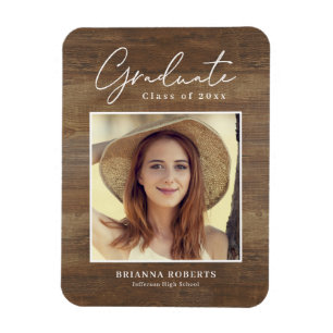 New Journey Rustic Studenten Announcement Magnet