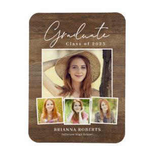 New Journey Rustic Studenten Announcement Magnet