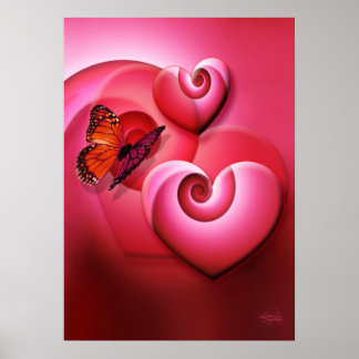 New Kärlek Hearts Poster
