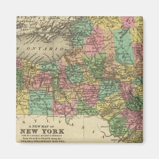 New Karta i New York Magnet (Framsidan)