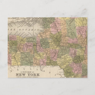 New Karta i New York Vykort