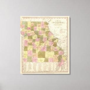 New Karta of Missouri Canvastryck