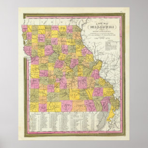 New Karta of Missouri Poster