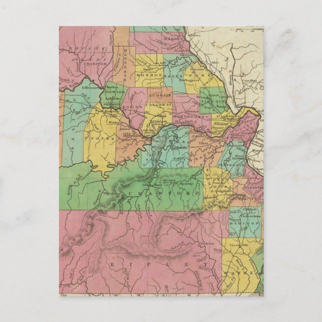 New Karta of Missouri Vykort (Framsida)