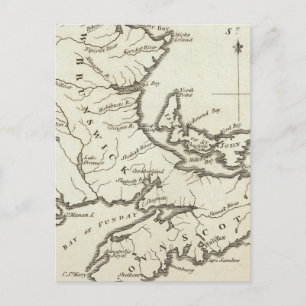 New Karta of Nova Scotia, New Brunswick Vykort