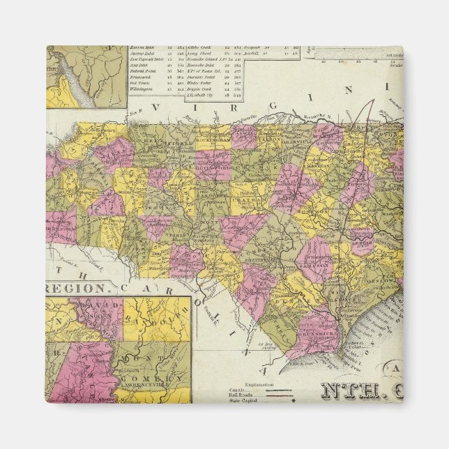 New Karta of Nth Carolina Magnet (Framsidan)