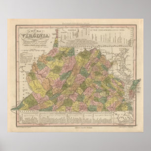 New Karta of Virginia Poster