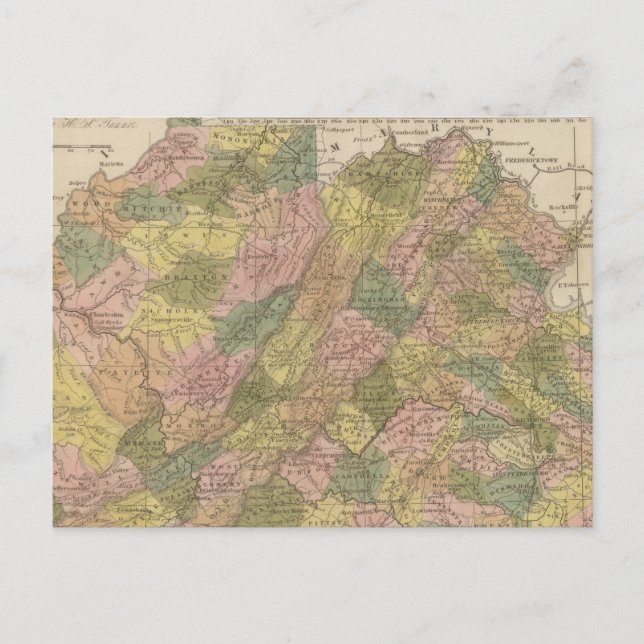 New Karta of Virginia Vykort (Framsida)