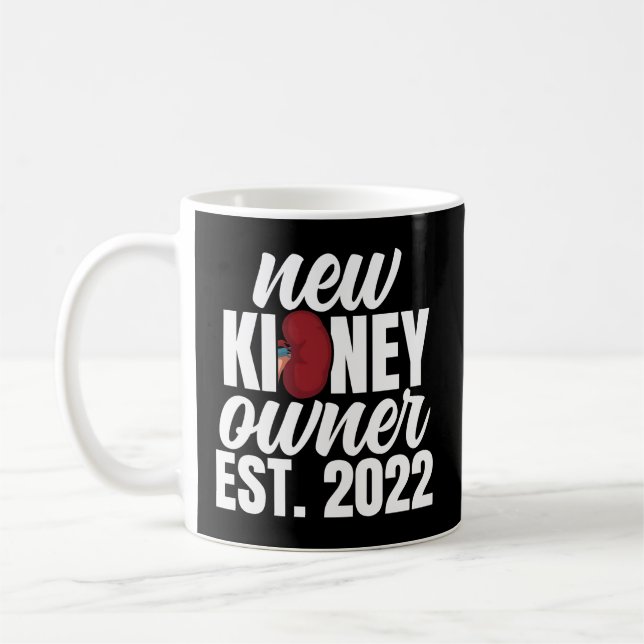 New Kidney Owner Est 2022 Njurtransplantationsorga Kaffemugg (Vänster)