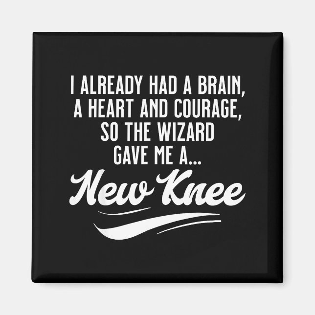 New Knee Funny Wizard Knee Replacement Surgery Rec Magnet (Framsidan)