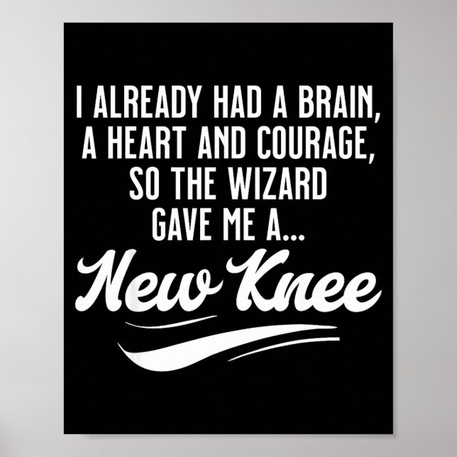 New Knee Funny Wizard Knee Replacement Surgery Rec Poster (Framsidan)