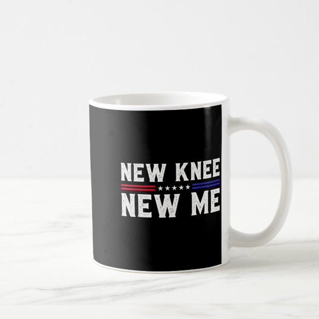 New Knee New Me Funny Broken Knee Surgery Recovery Kaffemugg (Höger)