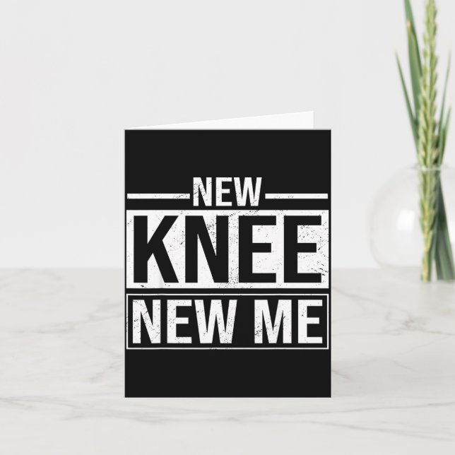 New Knee New Me Funny Knee Replacement Surgery Rec Kort (Framsida)
